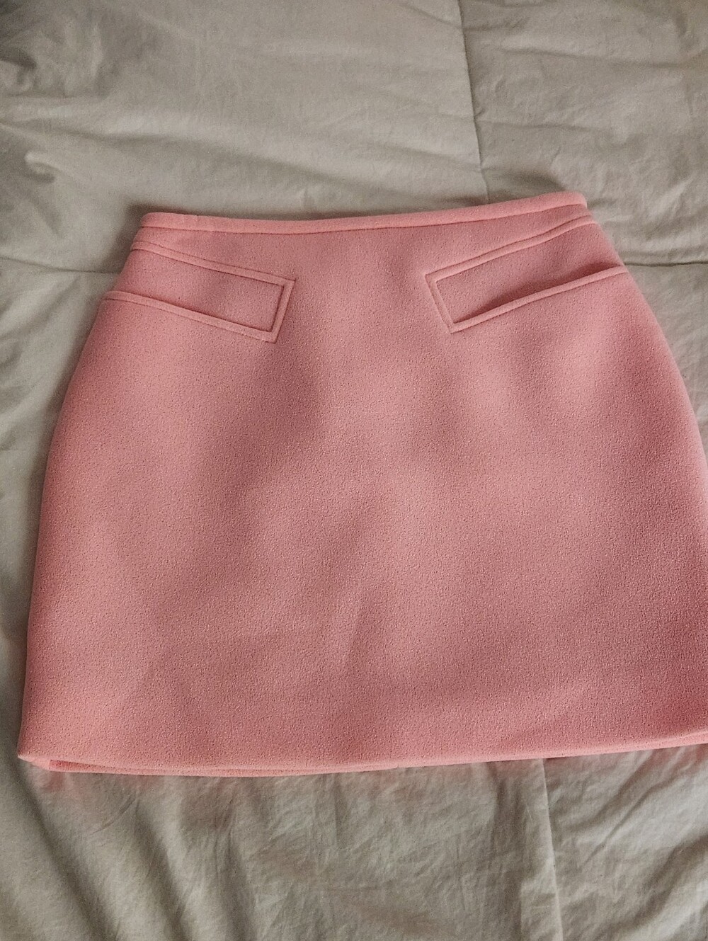 Coperni Skirt Pink Mini Structured Lined With Pockets Sz 4
